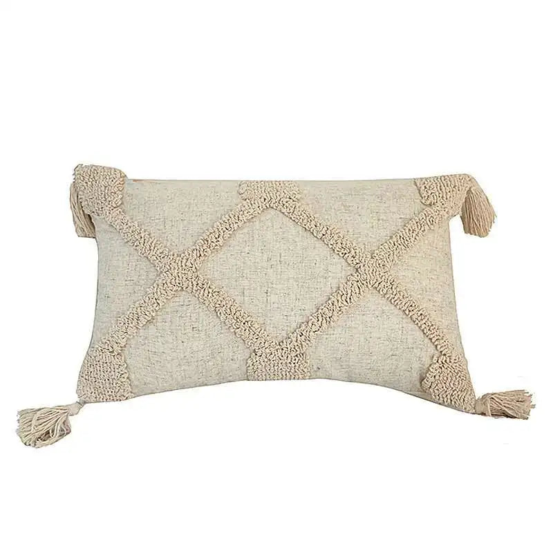 Boho Linen Cushion Cover with Tassels – Stylish Decor for Living Room or Bedroom 6