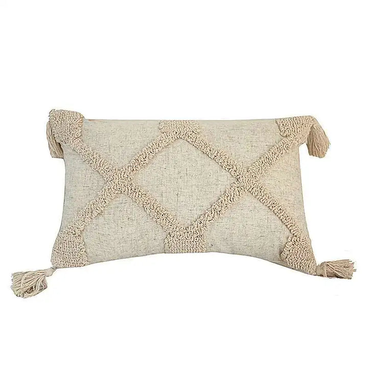 Boho Linen Cushion Cover with Tassels – Stylish Decor for Living Room or Bedroom 6