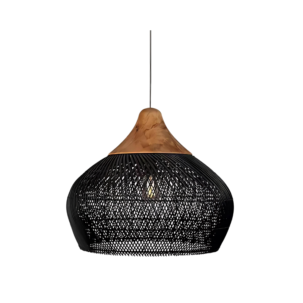 Boho Rattan Pendant Lamp – Artisan Lighting for Cozy Spaces 0