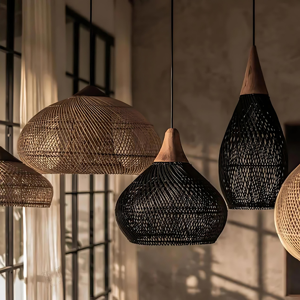 Boho Rattan Pendant Lamp – Artisan Lighting for Cozy Spaces 2