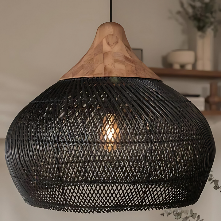 Boho Rattan Pendant Lamp – Artisan Lighting for Cozy Spaces 4