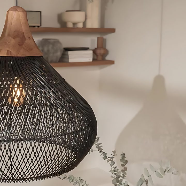 Boho Rattan Pendant Lamp – Artisan Lighting for Cozy Spaces 6