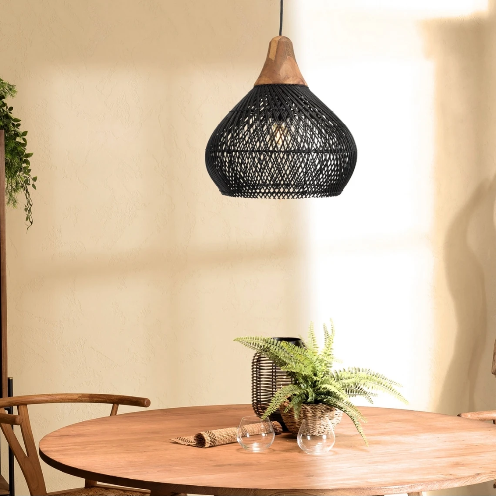 Boho Rattan Pendant Lamp – Artisan Lighting for Cozy Spaces 7