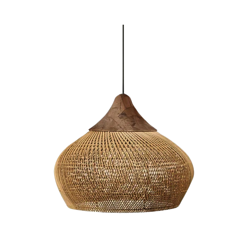 Boho Rattan Pendant Light for Cozy Spaces – Artisan Kitchen Pendant Lighting with Warm Ambiance 0