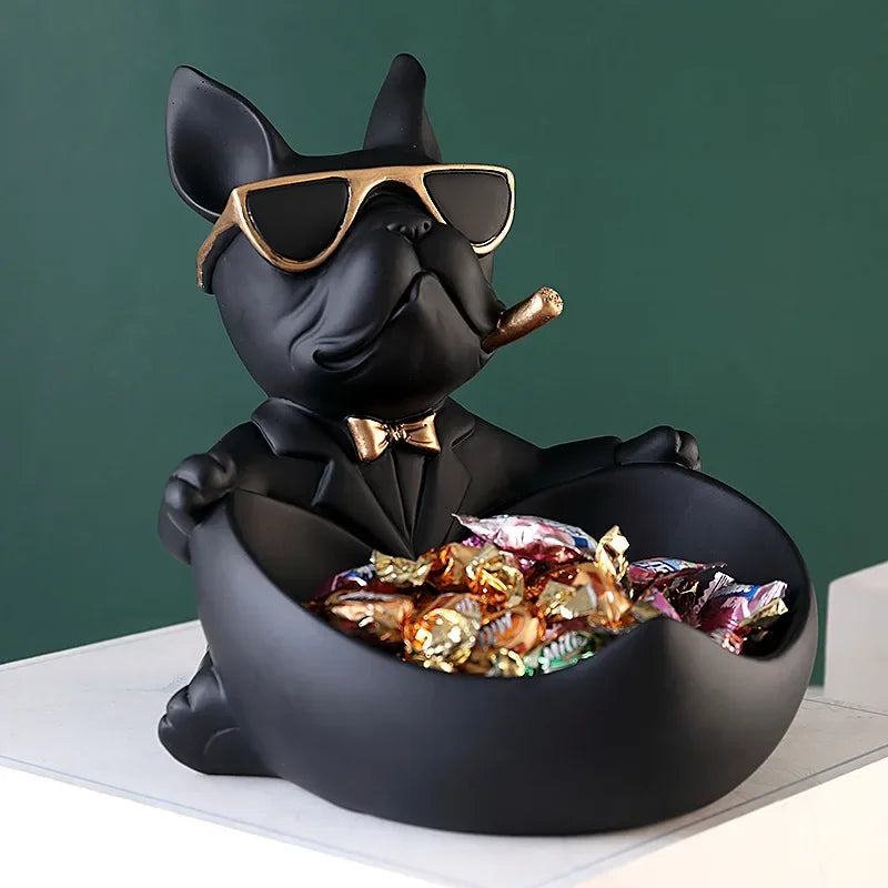 Bulldog Decorative Tray – Charming Storage for Keys and Jewelry in Any Room 0