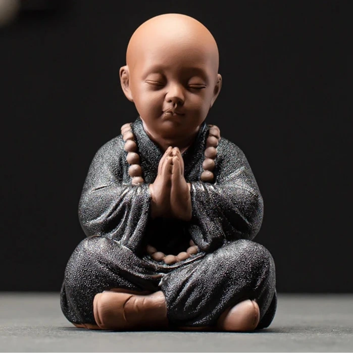 Ceramic Buddha Statue for Home Décor – Tranquil Monk Figurine for Living Room or Garden 0