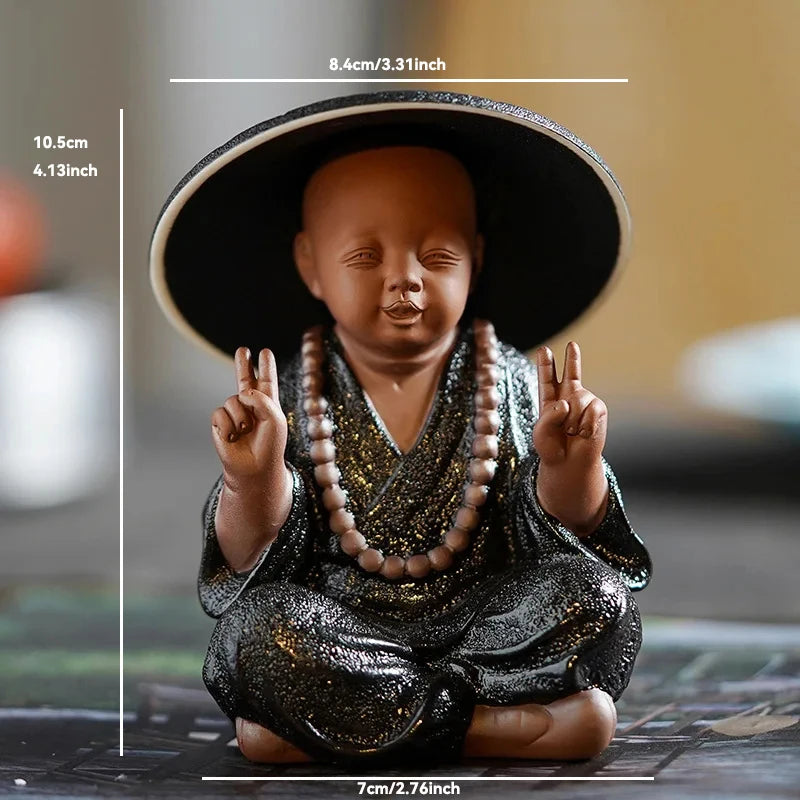 Ceramic Buddha Statue for Home Décor – Tranquil Monk Figurine for Living Room or Garden 10