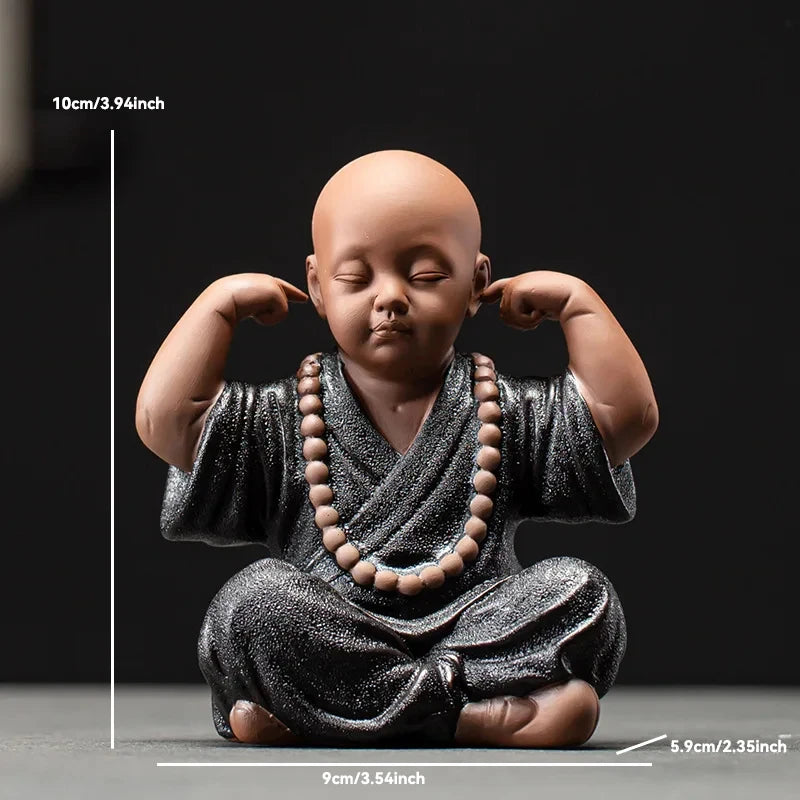 Ceramic Buddha Statue for Home Décor – Tranquil Monk Figurine for Living Room or Garden 12