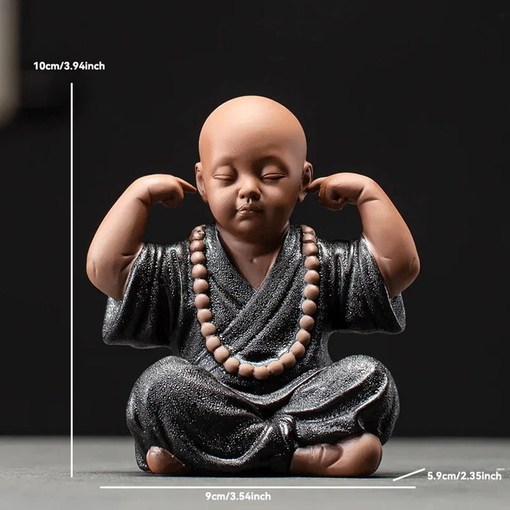 Ceramic Buddha Statue for Home Décor – Tranquil Monk Figurine for Living Room or Garden 12