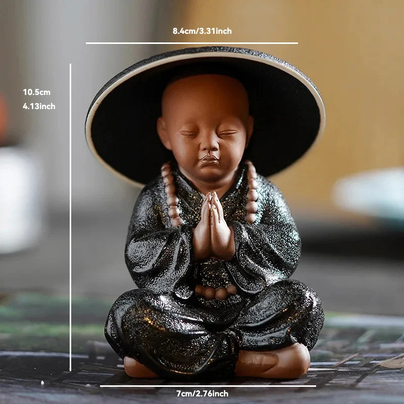 Ceramic Buddha Statue for Home Décor – Tranquil Monk Figurine for Living Room or Garden 14