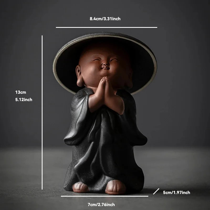 Ceramic Buddha Statue for Home Décor – Tranquil Monk Figurine for Living Room or Garden 15