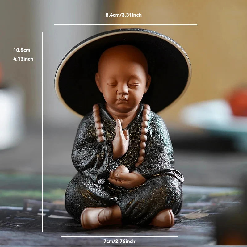 Ceramic Buddha Statue for Home Décor – Tranquil Monk Figurine for Living Room or Garden 16
