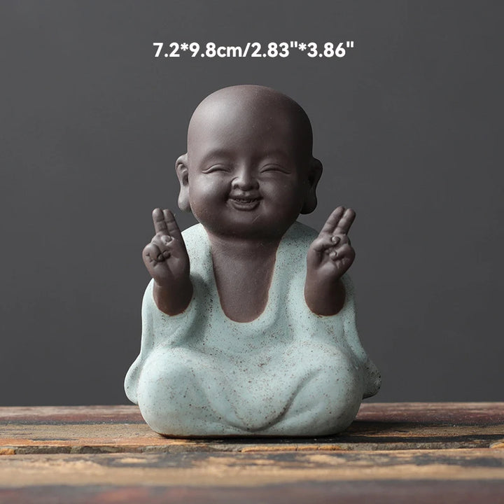 Ceramic Buddha Statue for Home Décor – Tranquil Monk Figurine for Living Room or Garden 21