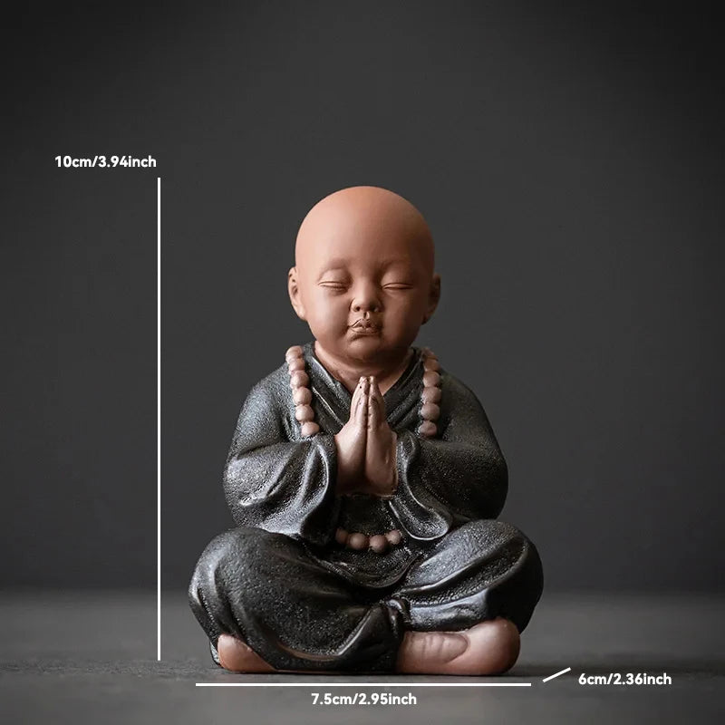 Ceramic Buddha Statue for Home Décor – Tranquil Monk Figurine for Living Room or Garden 23