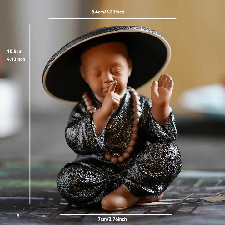 Ceramic Buddha Statue for Home Décor – Tranquil Monk Figurine for Living Room or Garden 25