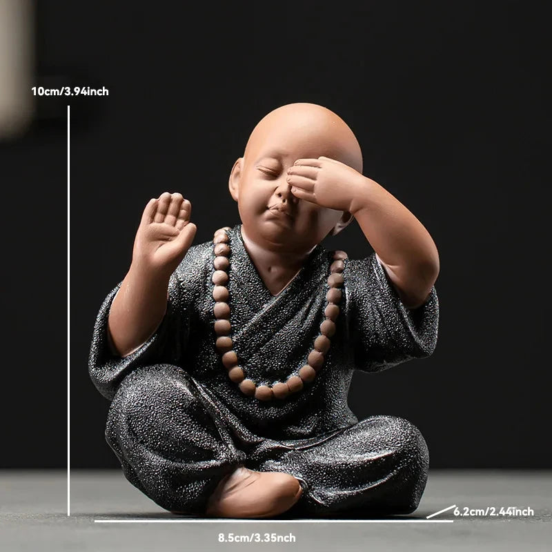 Ceramic Buddha Statue for Home Décor – Tranquil Monk Figurine for Living Room or Garden 26