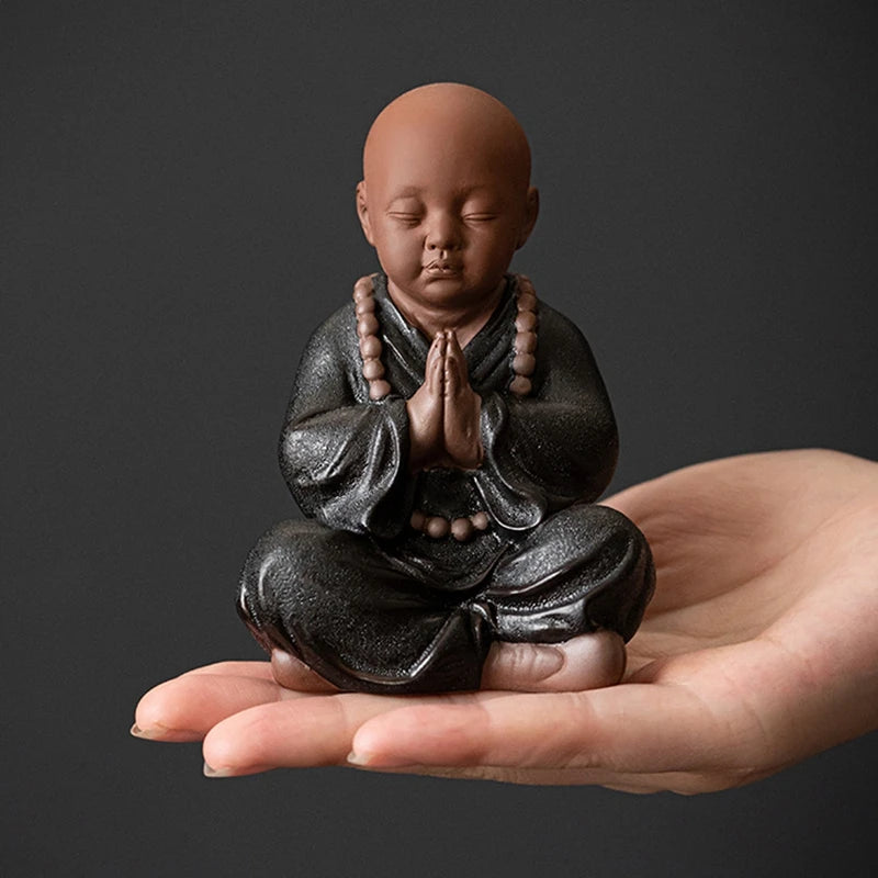 Ceramic Buddha Statue for Home Décor – Tranquil Monk Figurine for Living Room or Garden 5