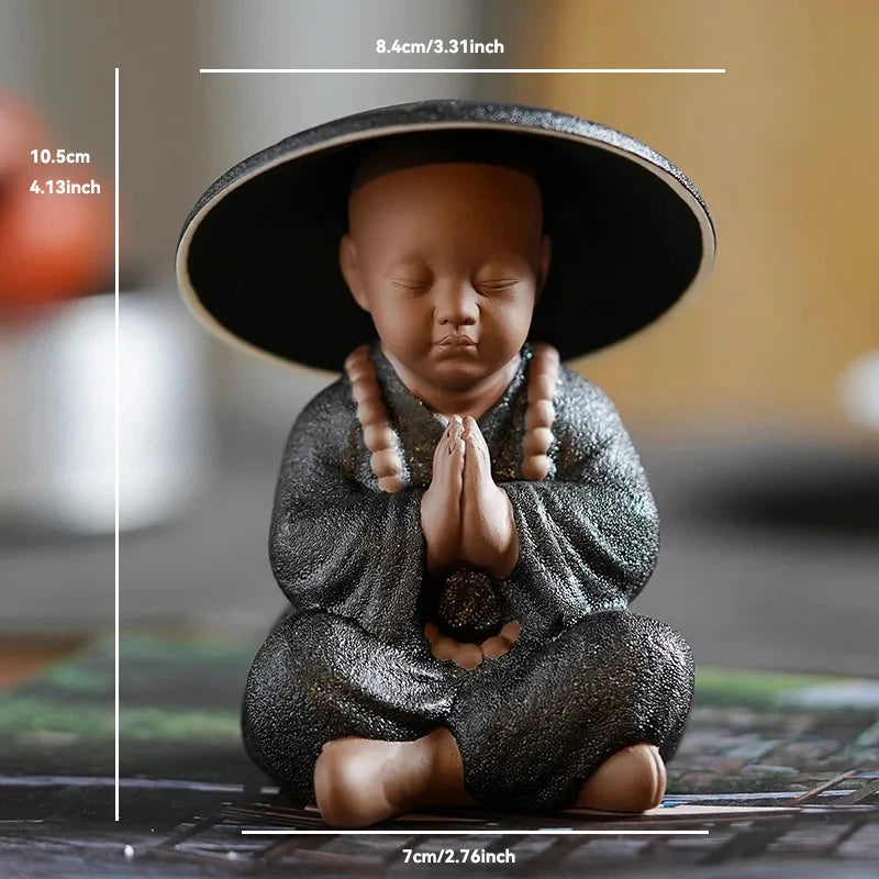Ceramic Buddha Statue for Home Décor – Tranquil Monk Figurine for Living Room or Garden 6