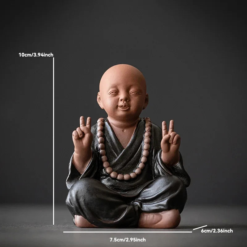 Ceramic Buddha Statue for Home Décor – Tranquil Monk Figurine for Living Room or Garden 7