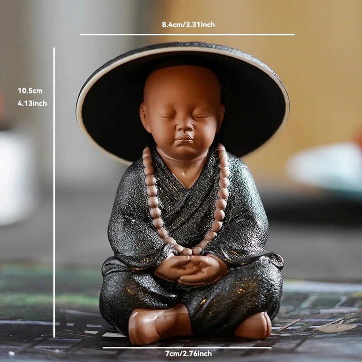 Ceramic Buddha Statue for Home Décor – Tranquil Monk Figurine for Living Room or Garden 8