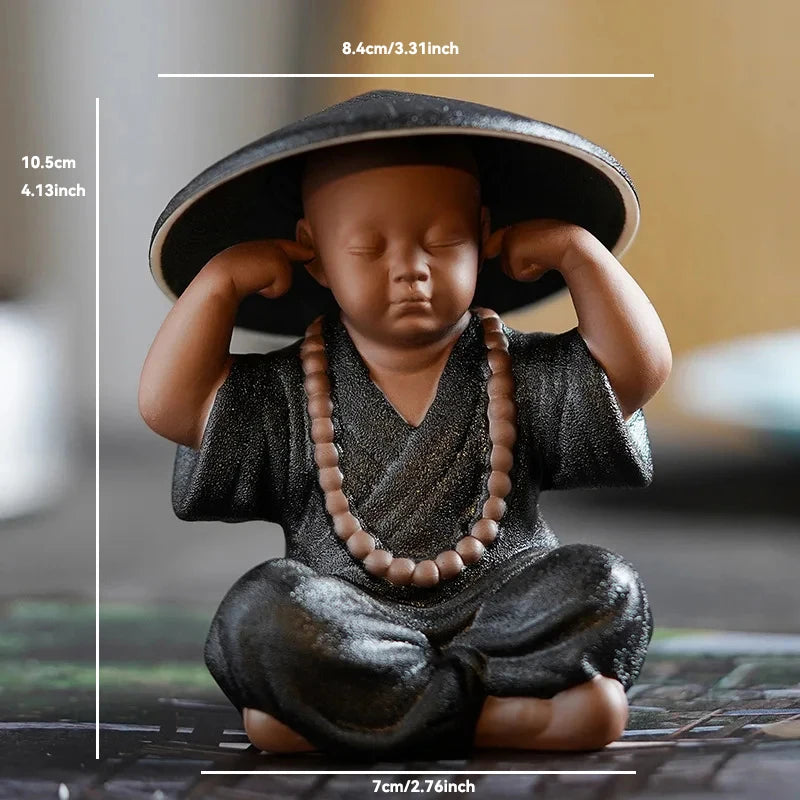 Ceramic Buddha Statue for Home Décor – Tranquil Monk Figurine for Living Room or Garden 9