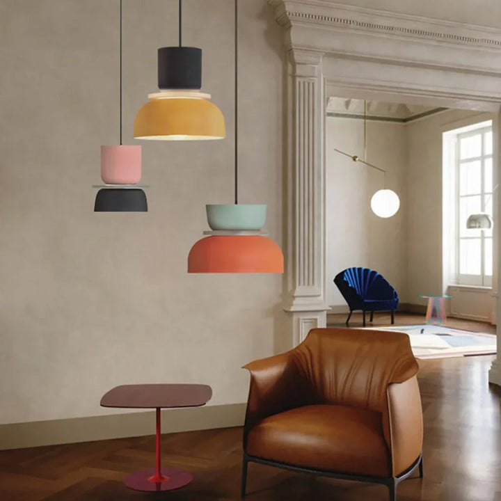 Color Block Nordic Pendant Light – Stylish Kitchen Pendant Lighting for Modern Spaces 7