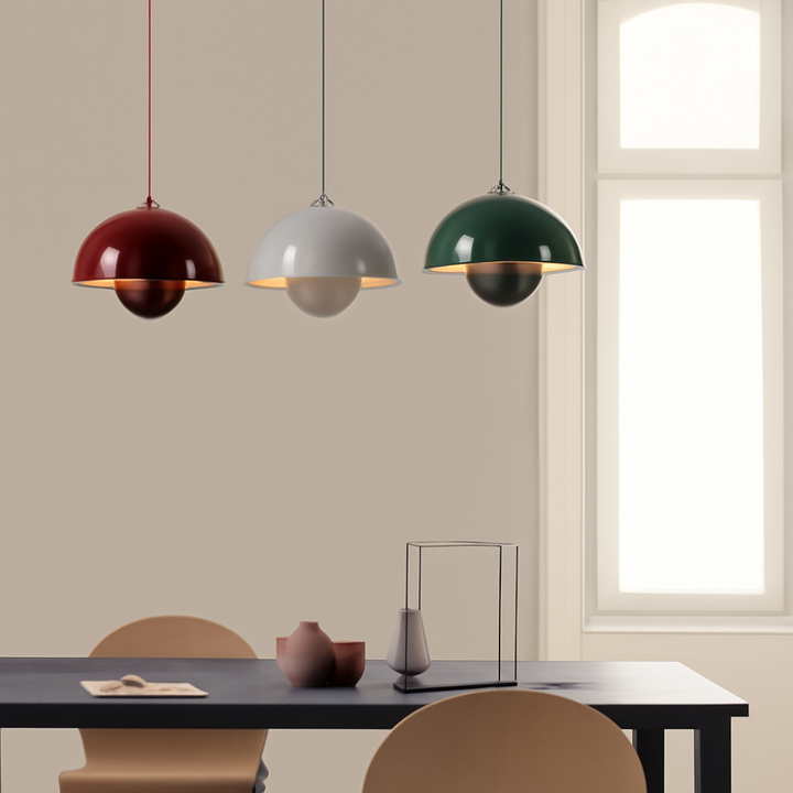 Colorful Half-Circle Chandelier – Modern Scandinavian Lighting for Dining Room or Living Space 3