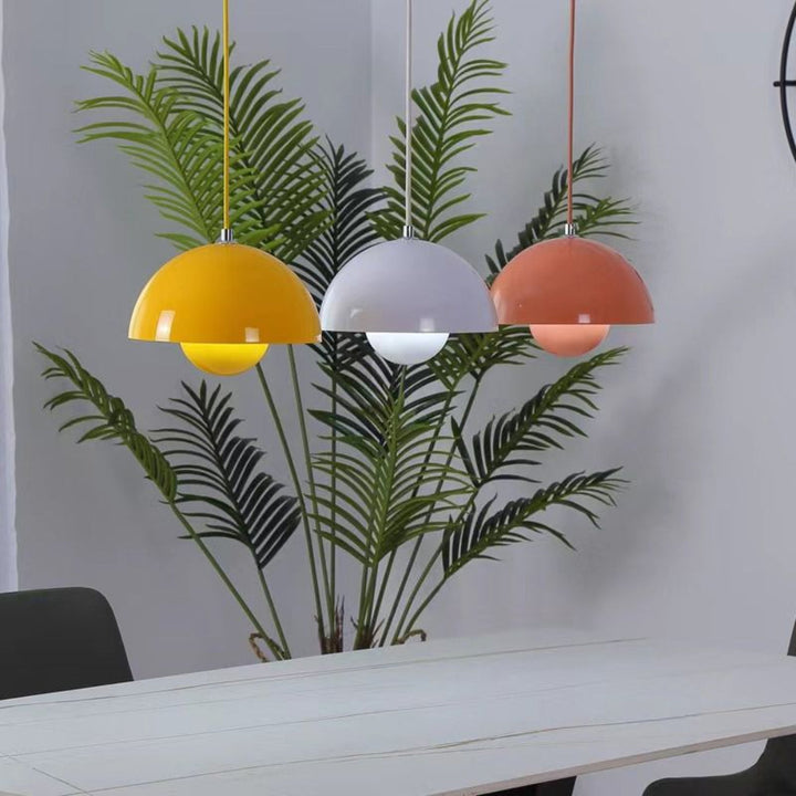 Colorful Half-Circle Chandelier – Modern Scandinavian Lighting for Dining Room or Living Space 5