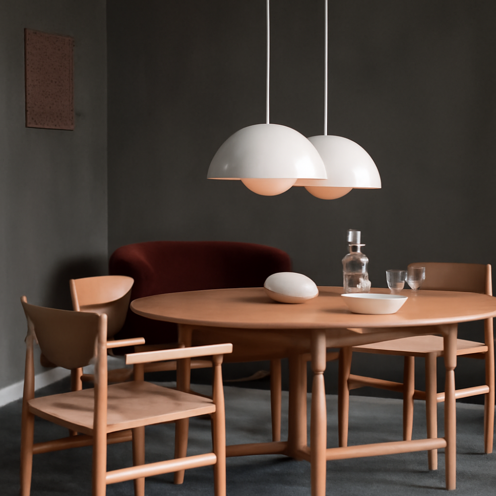 Colorful Half-Circle Chandelier – Modern Scandinavian Lighting for Dining Room or Living Space 6