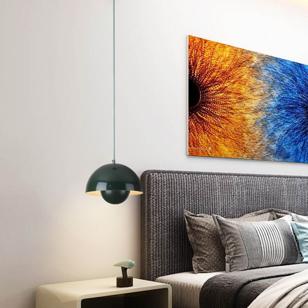 Colorful Half-Circle Chandelier – Modern Scandinavian Lighting for Dining Room or Living Space 9