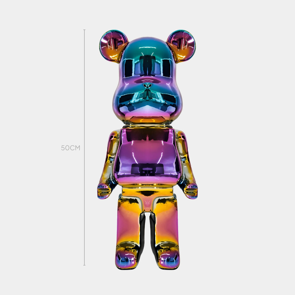 Colour Shift Bear Sculpture – Unique Geometric Design for Modern Interiors 0