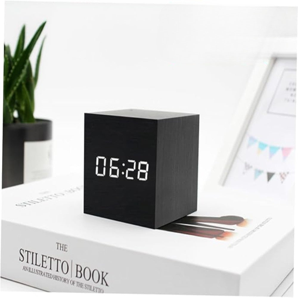 Compact LED Digital Alarm Clock with Adjustable Brightness – Perfect for Bedroom or Kitchen 0