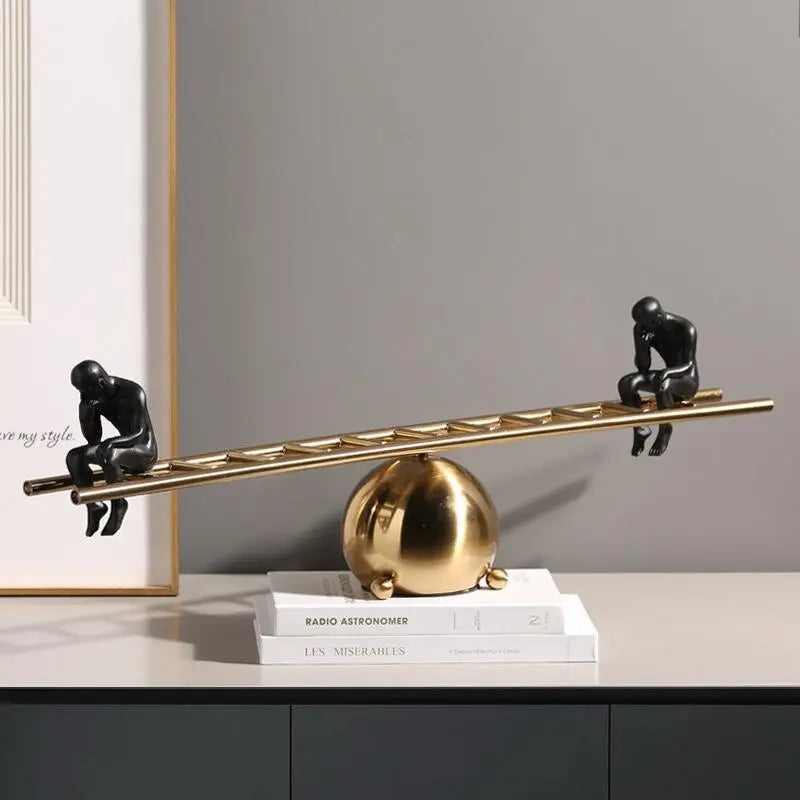 Contemplation on Ladder Sculpture – Thought-Provoking Wall Art for Home Decor 0