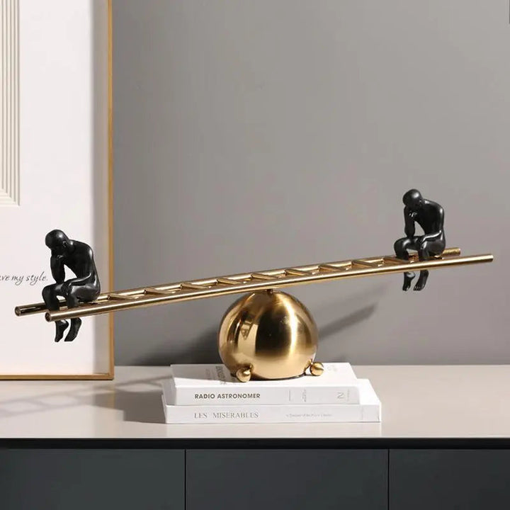 Contemplation on Ladder Sculpture – Thought-Provoking Wall Art for Home Decor 0