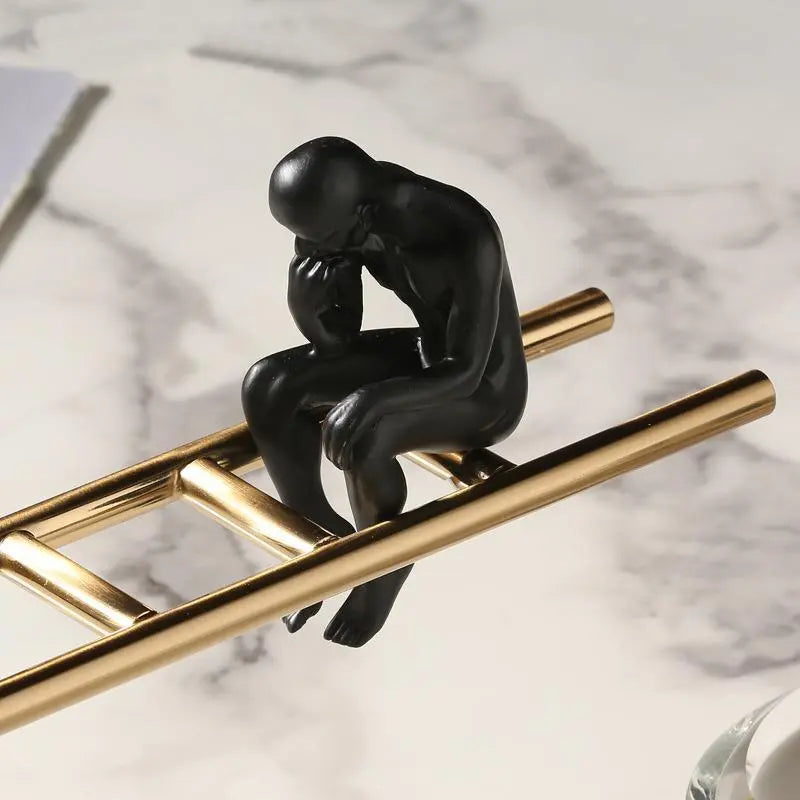 Contemplation on Ladder Sculpture – Thought-Provoking Wall Art for Home Decor 1