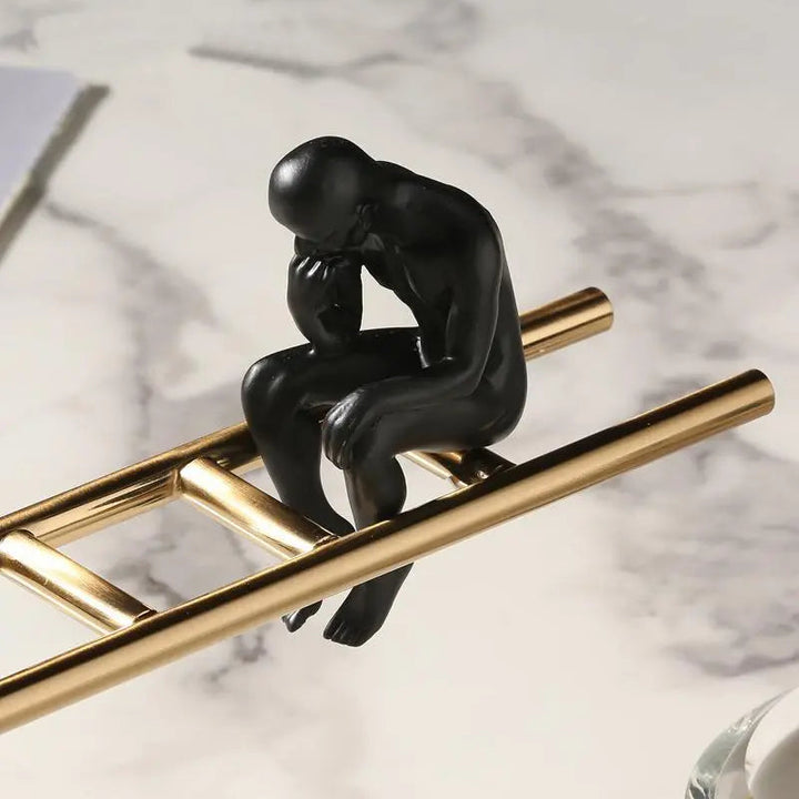Contemplation on Ladder Sculpture – Thought-Provoking Wall Art for Home Decor 1