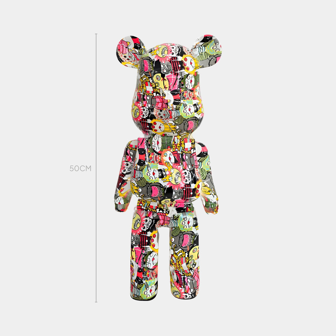 Contemporary Bear Sculpture – Vibrant Art Piece for Modern Decor 0