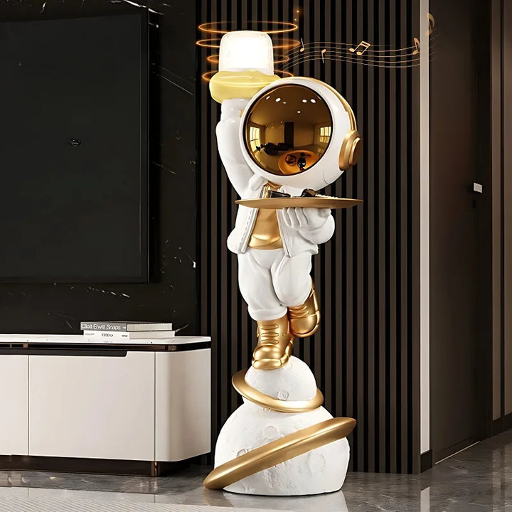 Contemporary Nordic Astronaut Sculpture – Unique Resin Decor for Home or Office 0