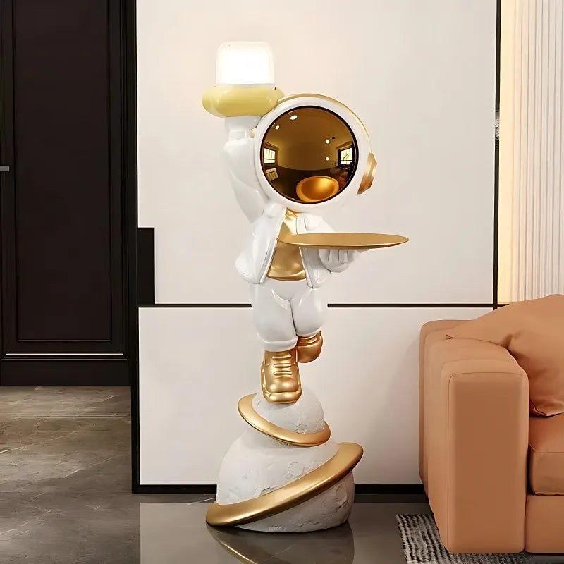 Contemporary Nordic Astronaut Sculpture – Unique Resin Decor for Home or Office 2