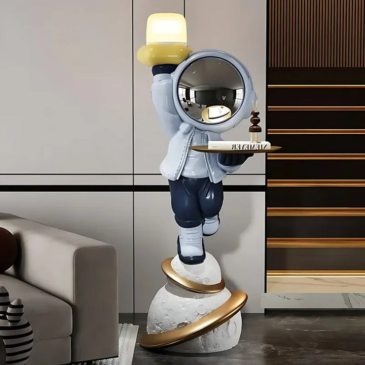 Contemporary Nordic Astronaut Sculpture – Unique Resin Decor for Home or Office 4
