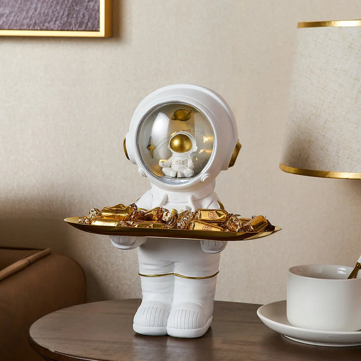 Creative Astronaut Figurine Storage Tray – Unique Decorative Organizer for Home or Office 0