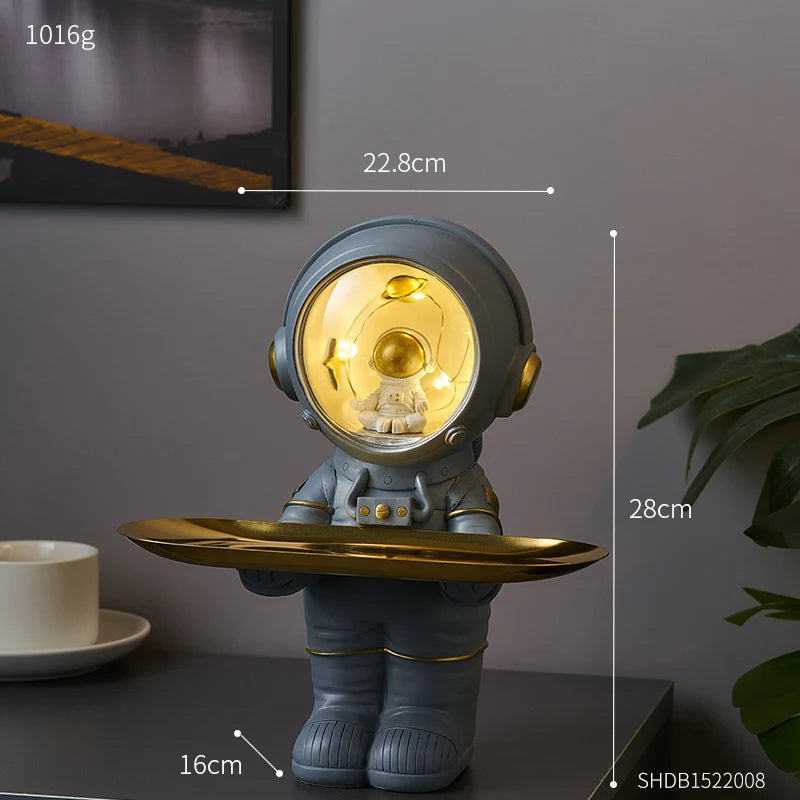 Creative Astronaut Figurine Storage Tray – Unique Decorative Organizer for Home or Office 11