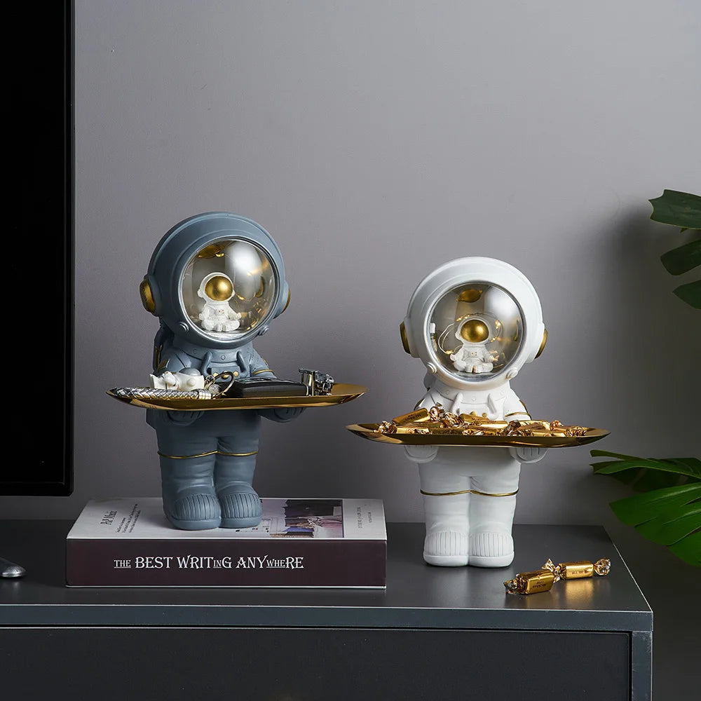 Creative Astronaut Figurine Storage Tray – Unique Decorative Organizer for Home or Office 2