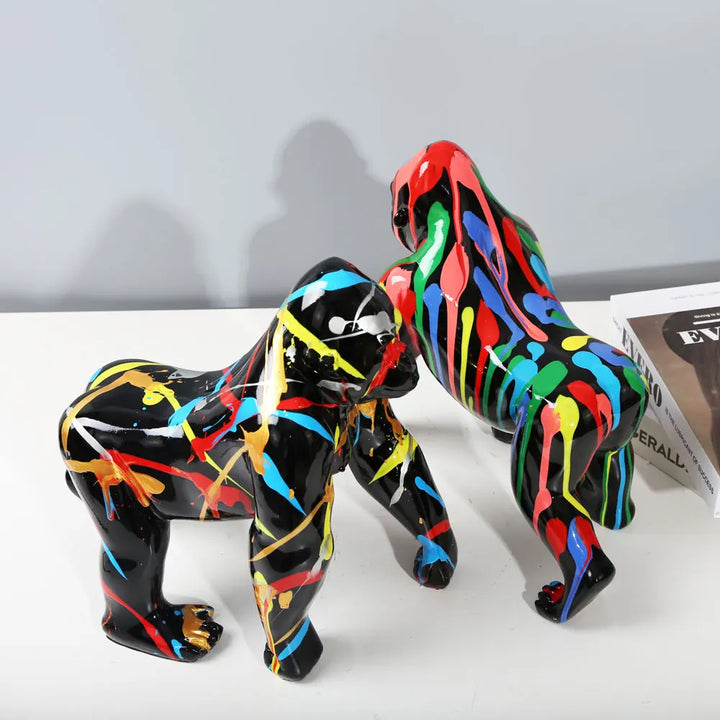 Creative Painted Gorilla Ornament – Unique Home Decor and Gift Idea 1