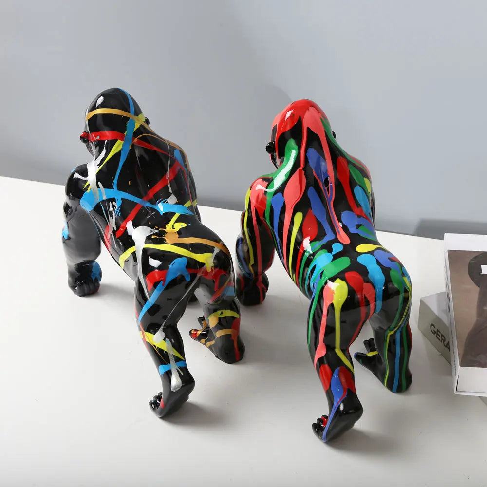 Creative Painted Gorilla Ornament – Unique Home Decor and Gift Idea 2