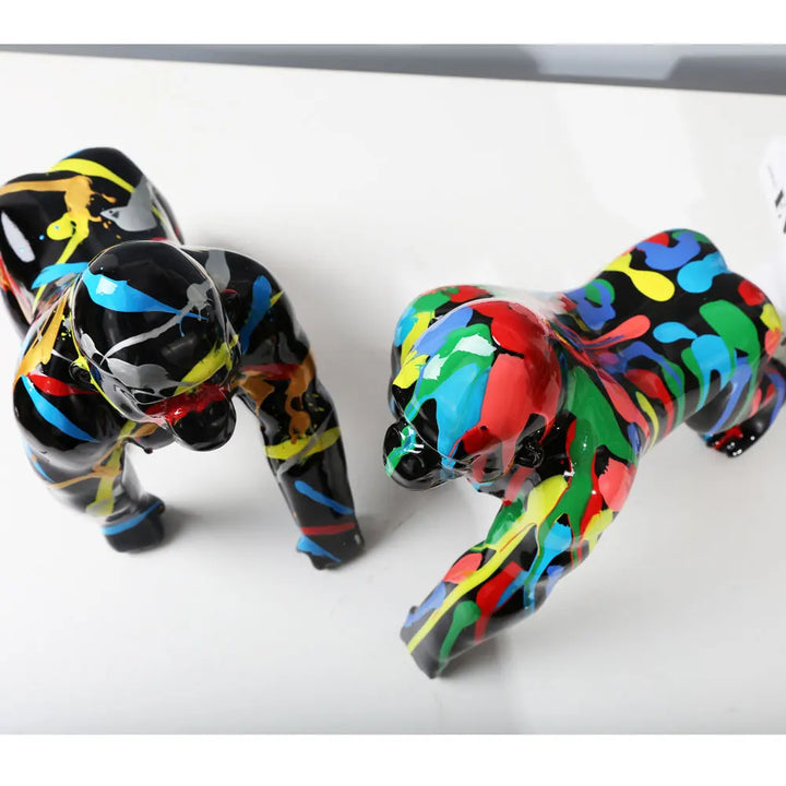 Creative Painted Gorilla Ornament – Unique Home Decor and Gift Idea 3