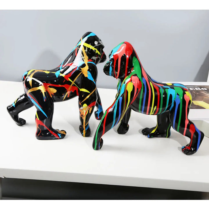 Creative Painted Gorilla Ornament – Unique Home Decor and Gift Idea 4
