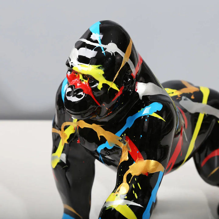 Creative Painted Gorilla Ornament – Unique Home Decor and Gift Idea 5