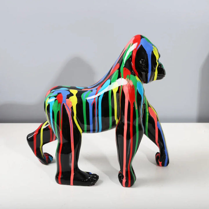 Creative Painted Gorilla Ornament – Unique Home Decor and Gift Idea 7