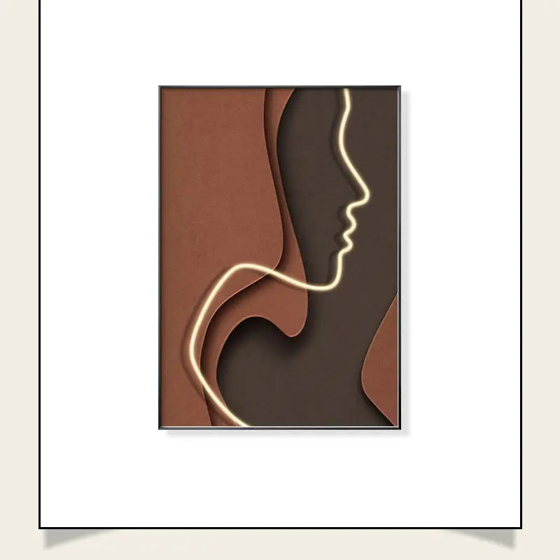 Customizable Abstract Framed LED Wall Art – Unique Canvas Prints for Home Wall Decor 0